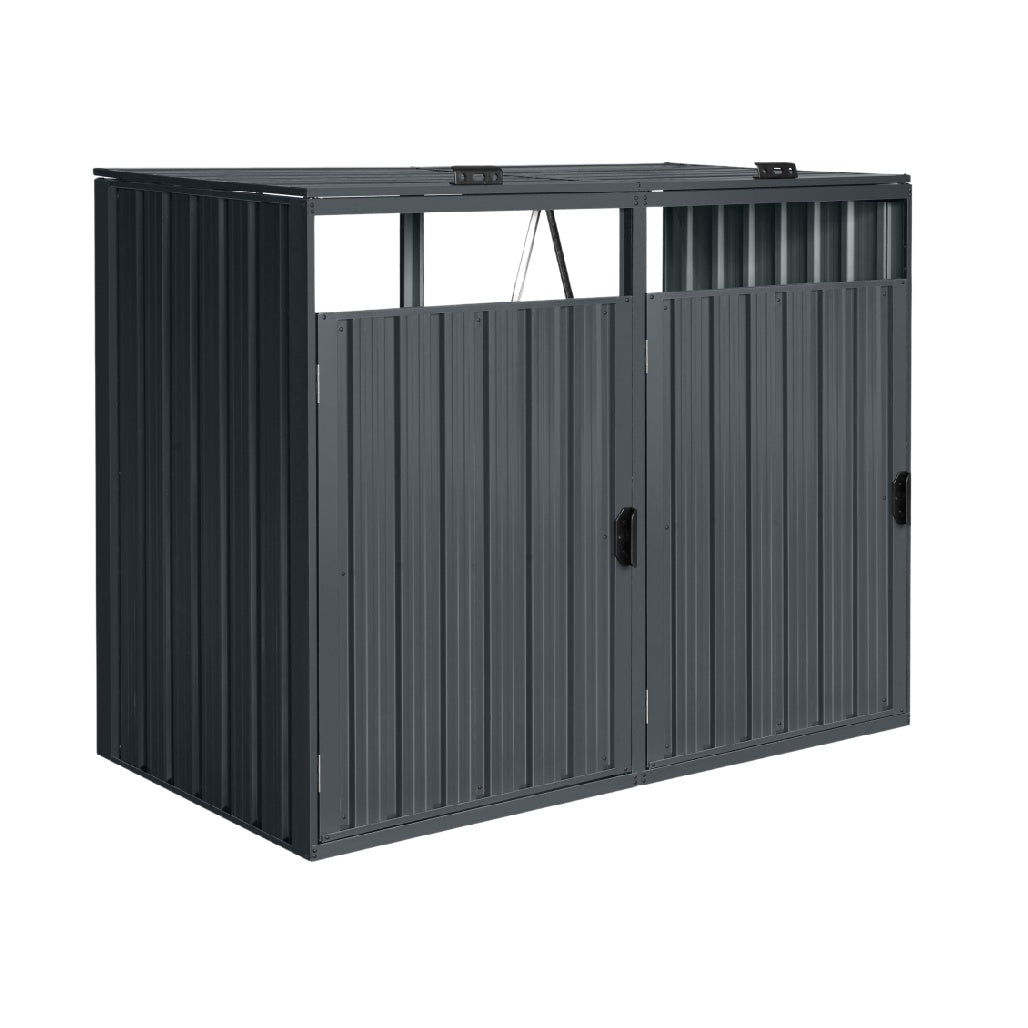 Storage Shed for Outdoor Use in Galvanized Steel - 150 x 90 x 120