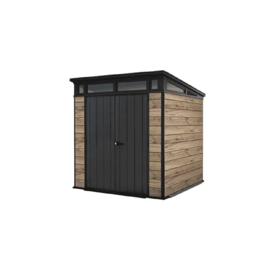 Outdoor Storage Shed for Garden Use in Metal and Wood - 150 x 120 x 180